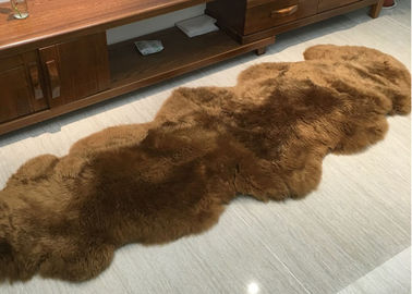 中国 実質の羊皮の敷物の家の設計実質動物の毛皮の工場直売染められたブラウン サプライヤー