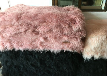 中国 長い毛のベッド/ソファー/椅子のシート カバーのための柔らかい実質の羊皮の敷物 サプライヤー