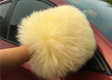 中国 羊皮のカー ウォッシュのミットの長い毛の実質のオーストラリアのラムズウール車のクリーニングの手袋 サプライヤー