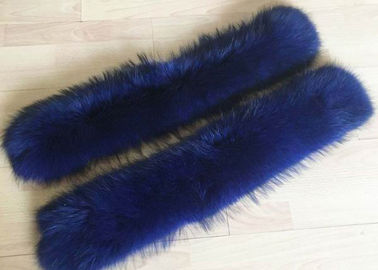 中国 アライグマの毛皮つば100%の実質のアライグマの毛皮つばの大きく青いコートのトリムの付属品 サプライヤー