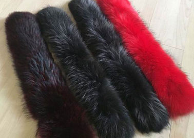 中国 実質染められた本物のアライグマの黒の実質の毛皮つばは人のジャケット/コートのために暖まります サプライヤー