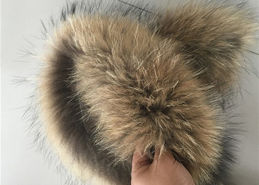 中国 防風の実質の毛皮のコートつば、サテンのライニングが付いている本物の幼児の毛皮つば サプライヤー