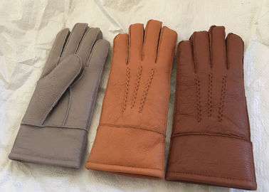 中国 メリノのラムズウールによって並べられる手袋、防水レディースウールライニングの羊皮のミトン サプライヤー
