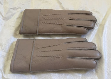 中国 二重表面メンズ羊皮は冬/運転のために暖かい皮手袋を静かに並べました サプライヤー
