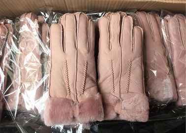 中国 滑らかな表面の冬の最も暖かい羊皮の手袋の二重表面ピンクLサイズ サプライヤー