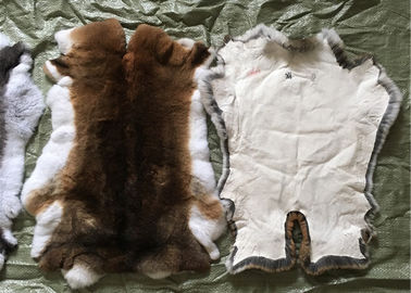 中国 せん断されたウサギの毛皮のコートの使用法、柔らかい毛の衣服のための白いウサギの毛皮の毛皮 サプライヤー