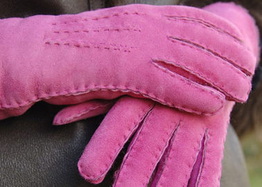 中国 手作りされた最も暖かい羊皮の手袋、女性のHandsewn Suededの子ヒツジのShearlingのミトン サプライヤー