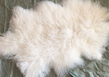 中国 モンゴルのlambswool毛布の長いカーリー ヘアーのチベットの子ヒツジの毛皮の皮の毛皮の敷物の版 サプライヤー