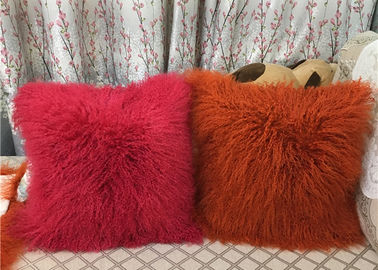 中国 長いモンゴルの羊皮の枕2はチベットの子ヒツジの毛皮のクッションの枕カバーにある調子を与えました サプライヤー