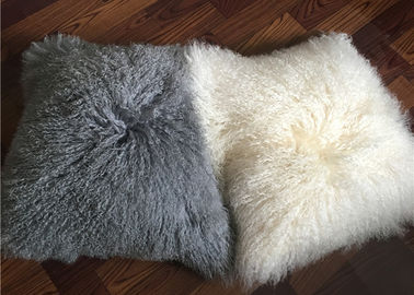 中国 羊皮の巻き毛のウールの枕箱のモンゴルのウールの枕カバーlambskinの枕 サプライヤー