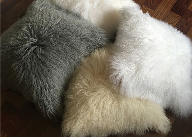 中国 モンゴルの毛皮の装飾的な枕モンゴルの子ヒツジの毛皮の投球枕純粋なモンゴルの投球枕 サプライヤー