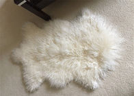中国 モンゴルの羊皮の敷物の本物のウールの投球の雪白い区域の床の実質のウールの毛皮 会社