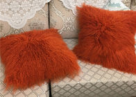 モンゴルの羊皮のウールは本物の長い巻き毛の毛皮の枕羊皮の巻き毛の毛皮のクッションを緩和します