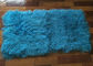 18x 18&quot;チベットの子ヒツジの毛皮の枕単一の味方された毛皮のクッション カバー スカイ ブルー色 サプライヤー