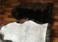 実質の羊皮の敷物の自然で長く黒いウールのメリノの子ヒツジの毛皮のフロアーリング カバー サプライヤー