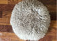 長い毛の薄い灰色円形のモンゴルの毛皮の枕はウールライニングのヒツジの毛皮のライニングと滑らかになります サプライヤー