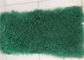 長い毛を搭載する深緑色の染められたモンゴルのLambskinの投球毛布60 X120cmの柔らかさ サプライヤー