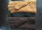 ブラウンおよび黒との最も暖かい羊皮の手袋の純粋なハンドメイドを並べる100%のウール サプライヤー
