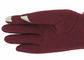 保つ暖かい極度の柔らかいライニングが付いているワイン レッドの羊毛のタッチスクリーンの冬の手袋 サプライヤー