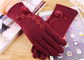 マイクロ ビロード レディース羊毛の手袋、毛皮のライニングが付いているSmatouchの柔らかい手袋 サプライヤー