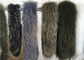  特大のアライグマの毛皮で覆われた首つばは、染められた冬のコートの取り替えの毛皮つばを暖めます 