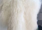ベッドの投球のための長い毛の自然な巻き毛のヒツジのウールのモンゴルの白い毛皮Materiral サプライヤー