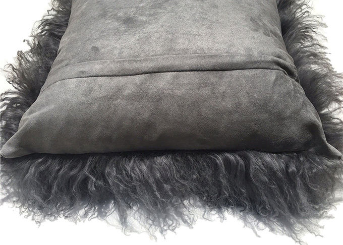 暖かい実質の毛皮の枕カバー、カスタマイズされた装飾的なモンゴルの柔らかいクッション 