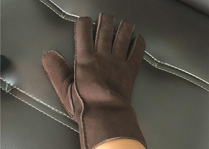 保護指のための手作りベージュ最も暖かい羊皮の手袋のS M L XL