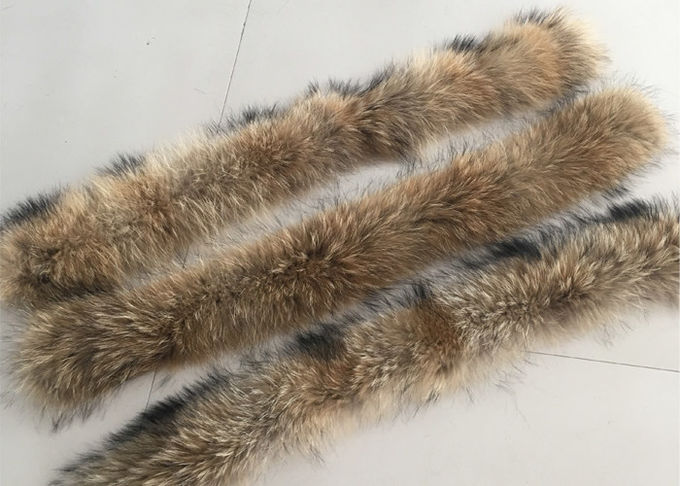 自然な色のアライグマの毛皮つばの未加工皮衣服/家の織物のための等級70 - 105cm