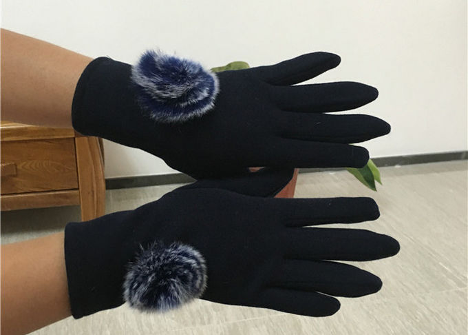 ダーク グレーの女性タッチ画面の手袋、タッチ画面指を搭載する冬の手袋 
