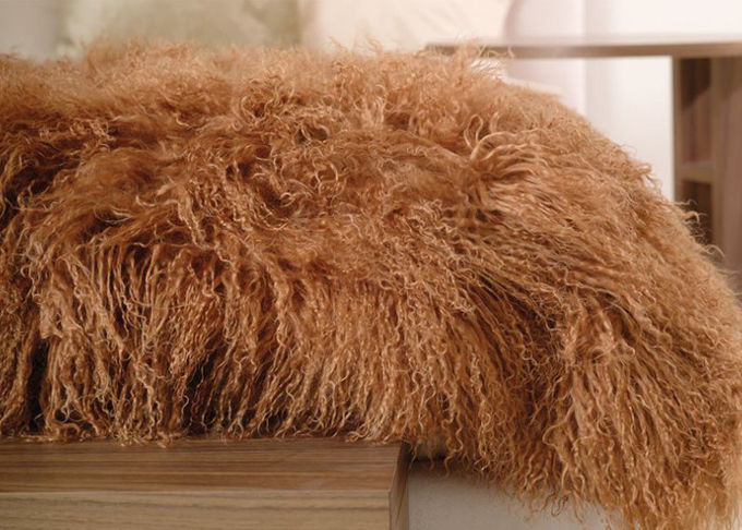 モンゴルの子ヒツジの毛皮の枕、腰神経のモンゴルのチベットの羊皮の枕