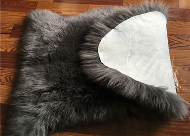 中国 実質の羊皮の敷物の薄い灰色の自然で長いウールのオーストラリアの単一の毛皮 サプライヤー