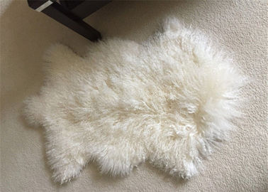 中国 モンゴルの羊皮の敷物の本物のウールの投球の雪白い区域の床の実質のウールの毛皮 サプライヤー