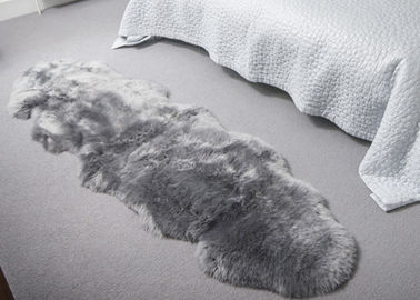 中国 薄い灰色の長いウールの床の敷物のためのオーストラリアの羊皮の敷物の倍の毛皮 サプライヤー