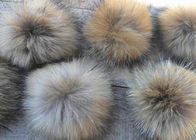 サテンの生地のアライグマの毛皮つばはジャケットのKarpaの付属品のための色/サイズをカスタマイズしました