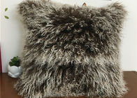 チベットのLambswoolの枕カバー自然な長い髪のモンゴルの子ヒツジの毛皮の枕