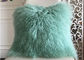モンゴルの毛皮の枕ミントの緑の暖かく柔らかいチベットのLambskinの投球枕22インチ サプライヤー