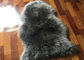 実質の羊皮の敷物の薄い灰色の自然で長いウールのオーストラリアの単一の毛皮 サプライヤー