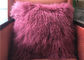 実質のチベットのLambskinのクッションの長い毛の紫色のモンゴルの毛皮の枕カバー サプライヤー
