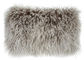居間マイクロ スエードのライニングが付いている長いカーリー ヘアー16インチのモンゴルの毛皮の枕 サプライヤー