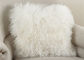 20インチの正方形の白く曖昧な枕カバー、柔らかいモンゴルの毛皮のLumbarの枕  サプライヤー