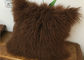 カスタマイズされた色/サイズのモンゴルの羊皮の装飾的な投球枕10-15cmウール サプライヤー