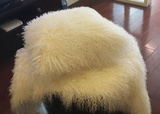 装飾的な枕18インチの長いヒツジの毛皮の、モンゴルの毛皮の屋外の投球枕 