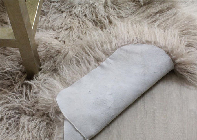 皮の毛皮のソファーの投球カバーのためのモンゴルの羊皮の敷物の快適な暖かい