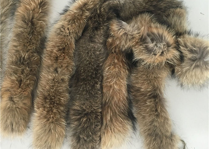 人のジャケットのコート80cmのための長の取り外し可能で自然なアライグマの毛皮つばのフード