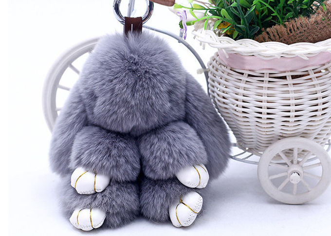 Gilrs袋のための子供のおもちゃのウサギの毛皮のキーチェーンの美しくかわいいライト級選手