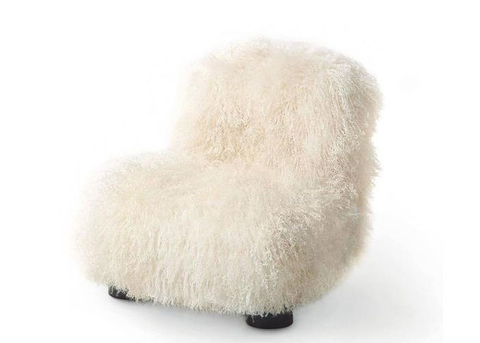 顧客用贅沢で長い毛の肘掛け椅子のための実質のモンゴルの毛皮の版カバー