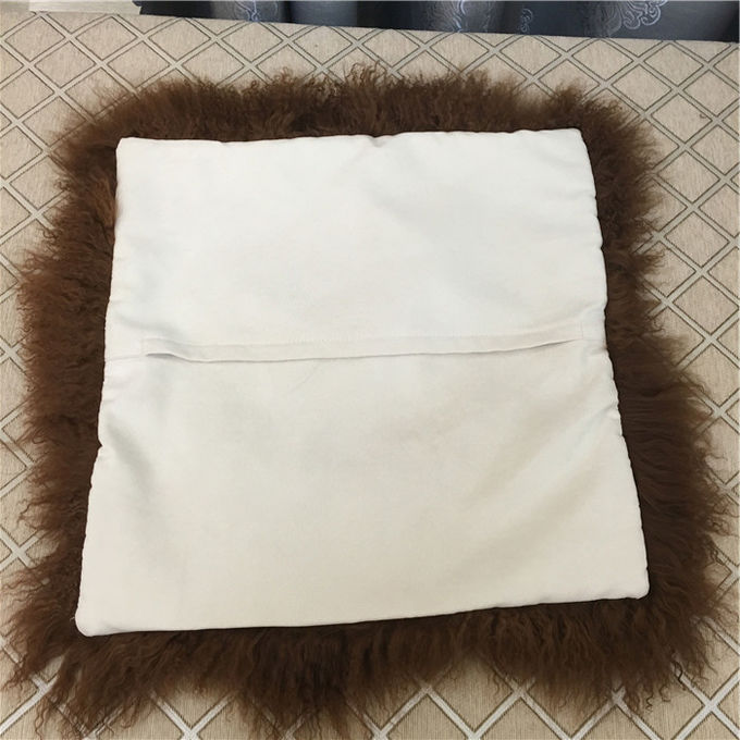 カスタマイズされた色/サイズのモンゴルの羊皮の装飾的な投球枕10-15cmウール
