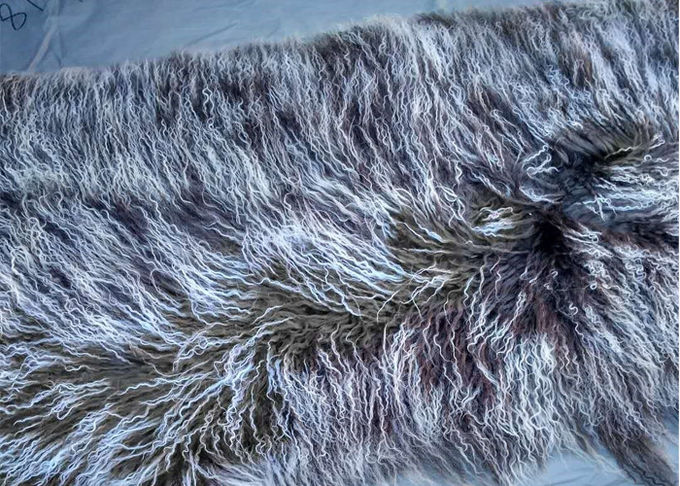 モンゴルのlambskinの枕巻き毛の毛皮の投球の長い毛のチベットの子ヒツジの毛皮のクッション カバー